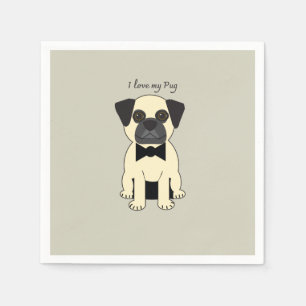 Servilleta De Papel Amo a mi Pug
