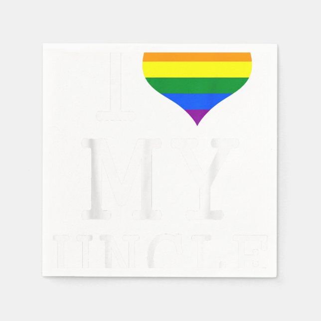 Servilleta De Papel Amo A Mi Tío Gay (Anverso)