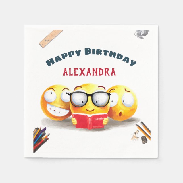 Servilleta De Papel Amo Leer Lector De Libros (Anverso)