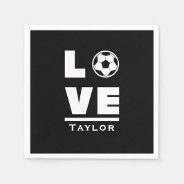 Servilleta De Papel Amo Y Fanático Deportivo De Fútbol En Vivo