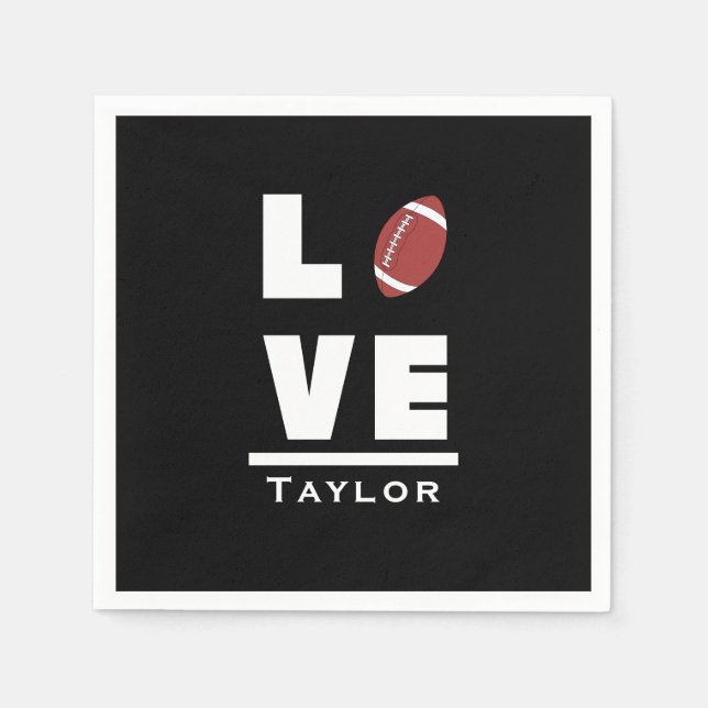 Servilleta De Papel Amo Y Hinchas Deportivos De Fútbol En Vivo Estadou (Anverso)