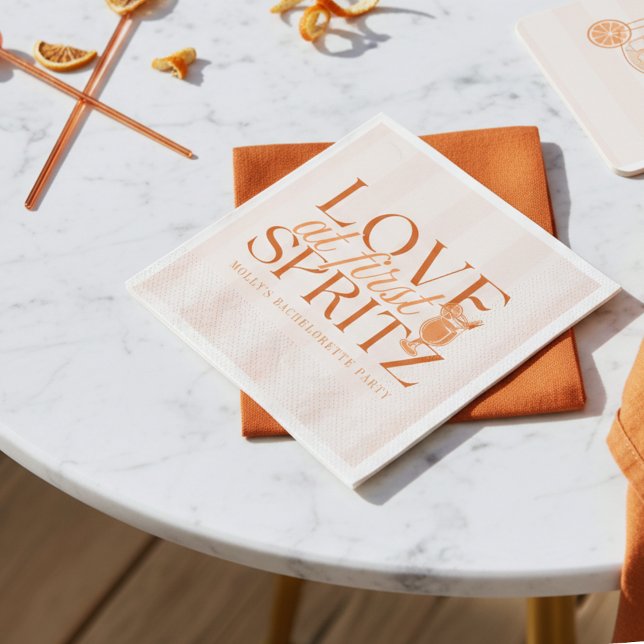 Servilleta De Papel Amor a Primera Copa de Spritz Soltera (Love at First Spritz Bachelorette Napkins
)