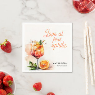 Servilleta De Papel Amor a Primera Spritz Despedida de Soltera