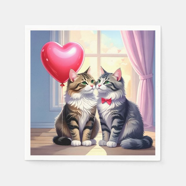 Servilleta De Papel Amor al gato (Anverso)