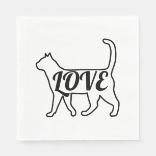Servilleta De Papel Amor al gato