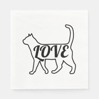 Servilleta De Papel Amor al gato