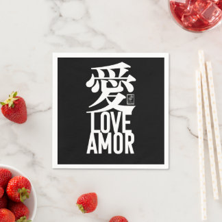 Servilleta De Papel Amor. Amor. 愛.