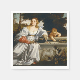 Servilleta De Papel Amor Amor sagrado y profano de Tiziano Cupido Venu