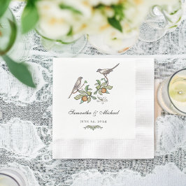 Servilleta De Papel Amor Aves Cocktail Napkin