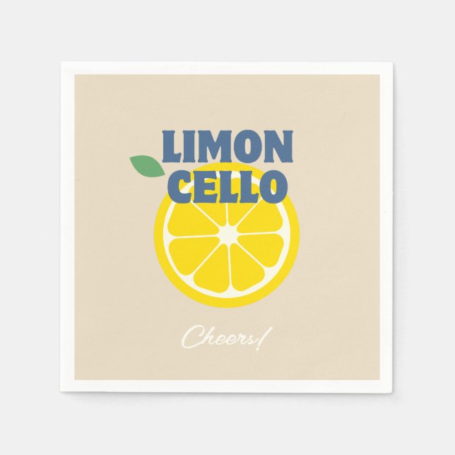 Servilleta De Papel Amor Beige Casero Limoncello Liquor (Anverso)