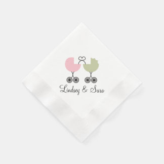 Servilleta De Papel Amor Buggies Juntas de las servilletas Baby Shower