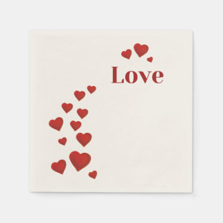 Servilleta De Papel Amor con corazones