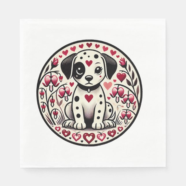 Servilleta De Papel Amor dálmata (Anverso)
