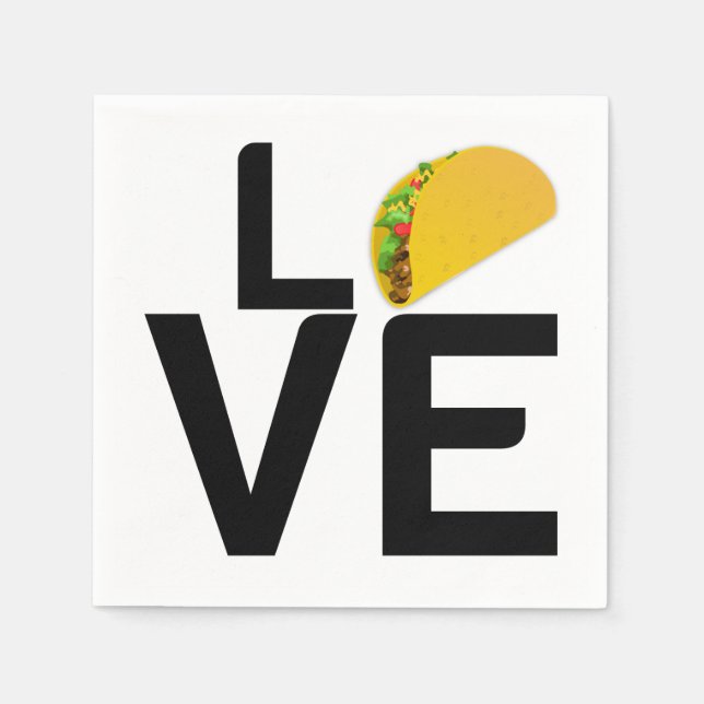 SERVILLETA DE PAPEL AMOR DE TACOS (Anverso)