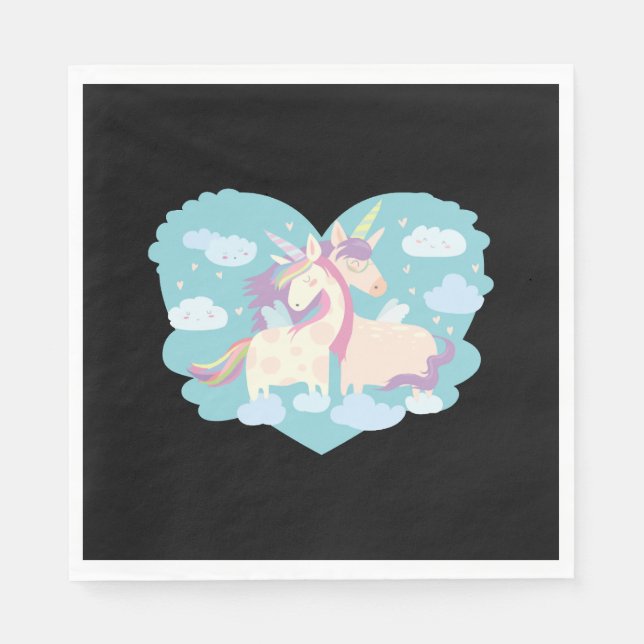 Servilleta De Papel Amor de Unicornio       (Anverso)