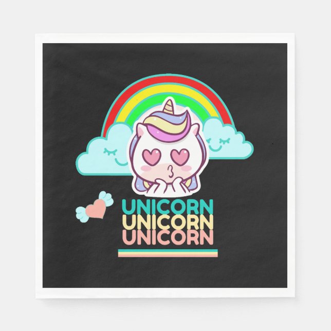 Servilleta De Papel Amor de Unicornio          (Anverso)