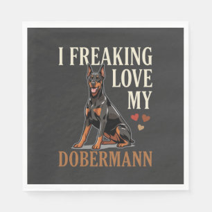 Servilleta De Papel Amor Dobermann Amante Perros