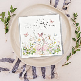 Servilleta De Papel Amor en Boom Wildflower ducha de novias rosadas