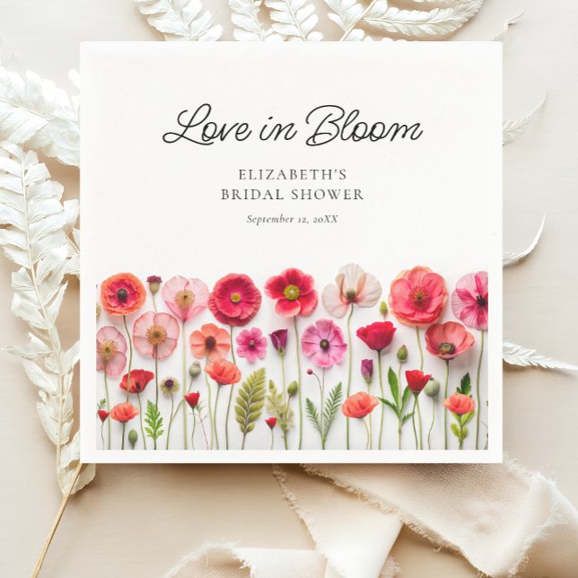 Servilleta De Papel Amor en Flor Bridal Shower de Flores Silvestres (Subido por el creador)
