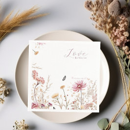 Servilleta De Papel Amor en flor Ducha de novia