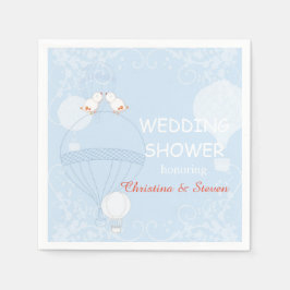 Servilleta De Papel Amor en la ducha azul Air Baby Bridal