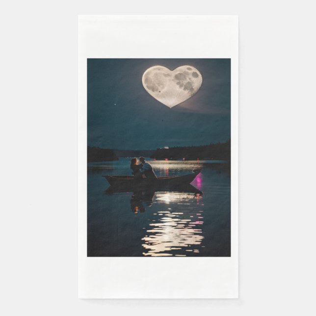 Servilleta De Papel Amor en la luna (Anverso)