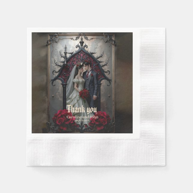 Servilleta De Papel Amor Eterno Gótico (Anverso)