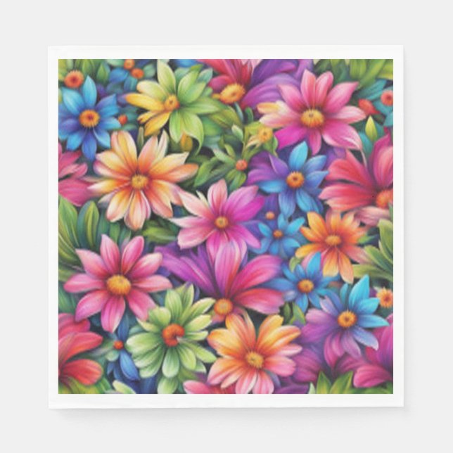 Servilleta De Papel Amor Floral - Servilletas de Papel (Anverso)