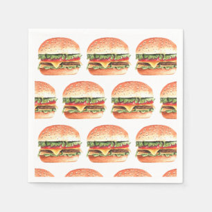 Servilleta De Papel Amor + Hamburguesas Pícnic Barbacoa Parejas Desped