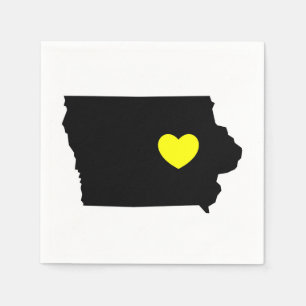 Servilleta De Papel Amor Iowa - estado de Hawkeye