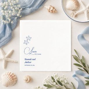 Servilleta De Papel Amor junto al mar Estrella de mar chic Pareja de r