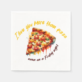 Servilleta De Papel "Amor más allá de la pizza"