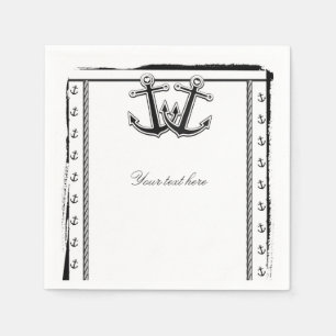Servilleta De Papel Amor Náutico Anclas Bodas de Playa Despedida de So