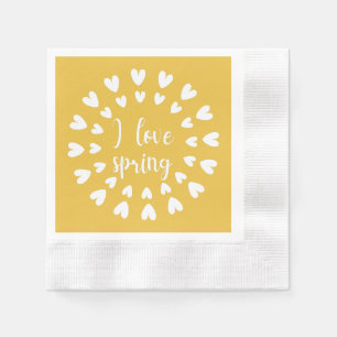 Servilleta De Papel Amor primaveral, corazones pequeños