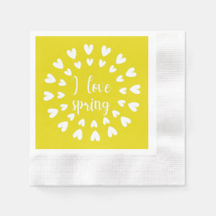 Servilleta De Papel Amor primaveral, corazones pequeños