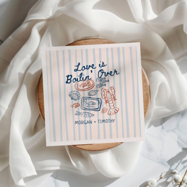 Servilleta De Papel Amor que hierve en una boda de mariscos (Subido por el creador)