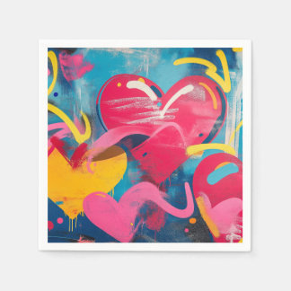 Servilleta De Papel Amor urbano: Graffiti Hearts