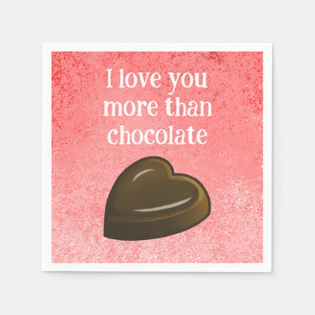 Servilleta De Papel Amor y Chocolate (Anverso)