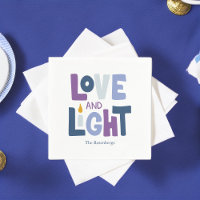 "Amor y luz" Feliz Personalizado de Hanukkah
