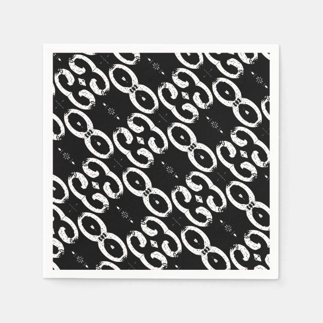 Servilleta De Papel Amora en blanco y negro (Anverso)