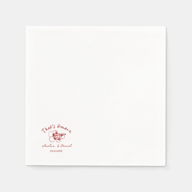Servilleta De Papel Amore Despedida de Soltera, Bridal Shower That's A (Anverso)