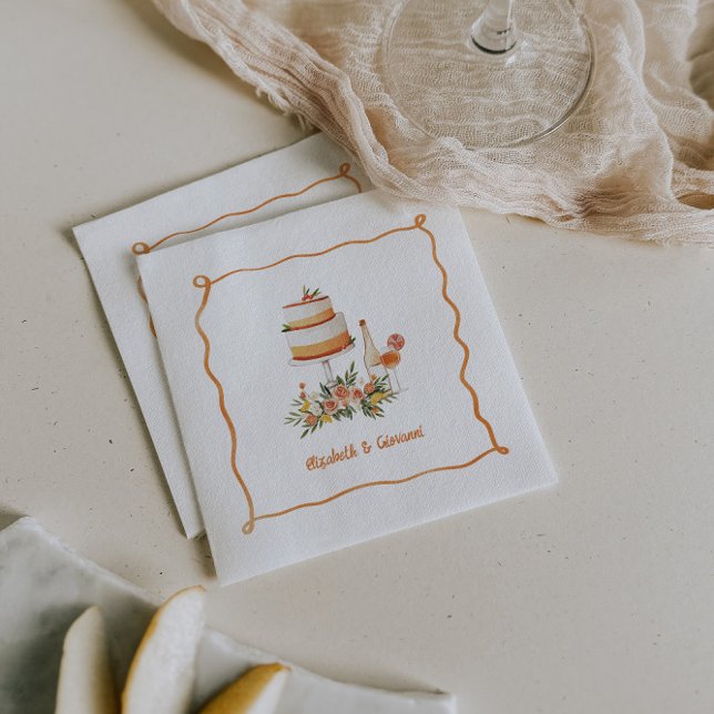 Servilleta De Papel Amore y Aranci | Dulce Citrus Bodas Napkins (Subido por el creador)