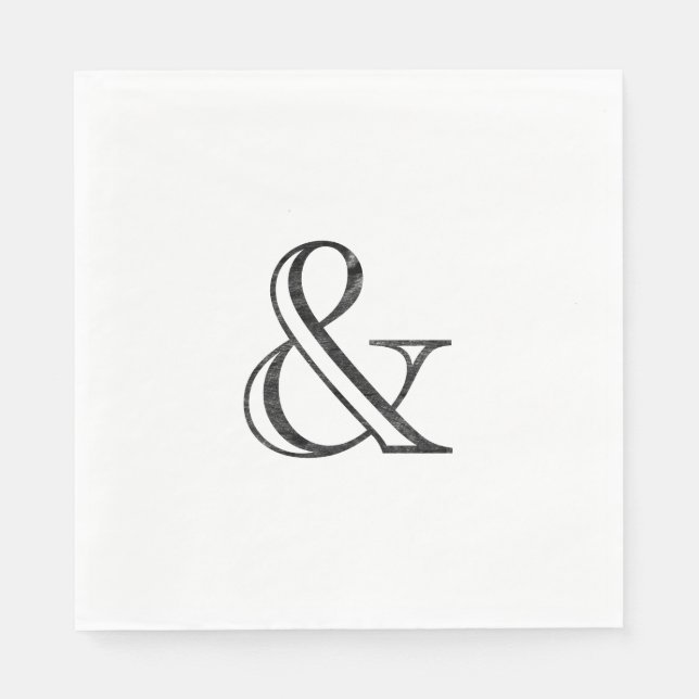 Servilleta De Papel Ampersand Black grabado en la Academia (Anverso)