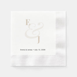 Servilleta De Papel Ampersand de champán | Cóctel personalizado