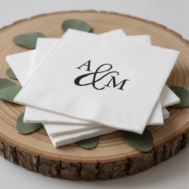 Servilleta De Papel Ampersand Monogram Boda (Subido por el creador)