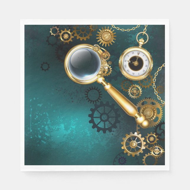 Servilleta De Papel Ampliador en estilo Steampunk (Anverso)