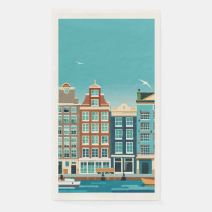 Servilleta De Papel Ámsterdam Holanda - tema Arquitectura holandesa