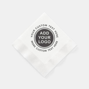 Servilleta De Papel Añada su propio logotipo y texto de encargo