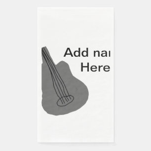Servilleta De Papel Añadir el nombre texto guitarra acústica marrón ed