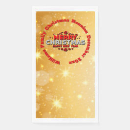 Servilleta De Papel Añadir nombre año coincidente Feliz Navidad